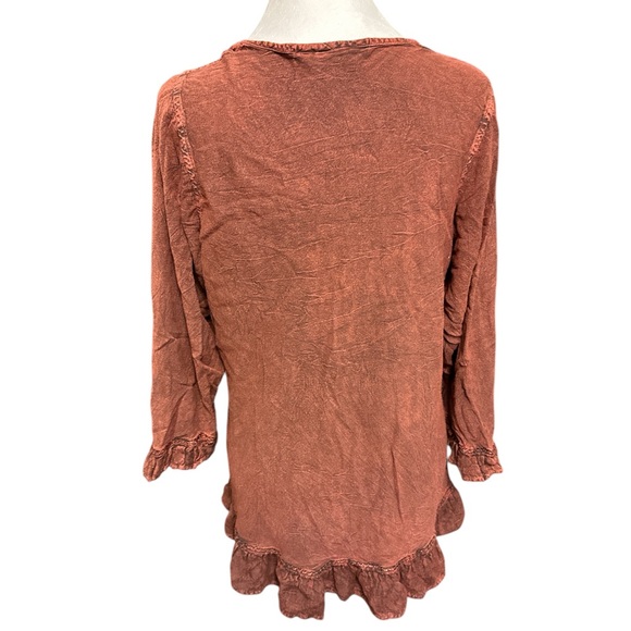 Embroidery flutter sleeve tunic top XL/1X - Picture 5 of 6